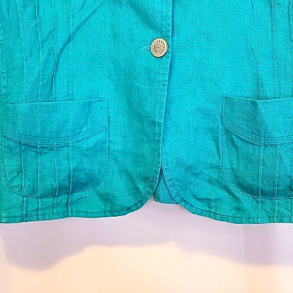 Chico's. Linen Jacket. Size 1. EUC - Picture 3 of 9